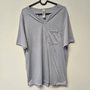 Go Couture V-neck T-shirt Gray L